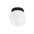 60W 1-Light 7 in. Outdoor Wall Sconce in Textured Black