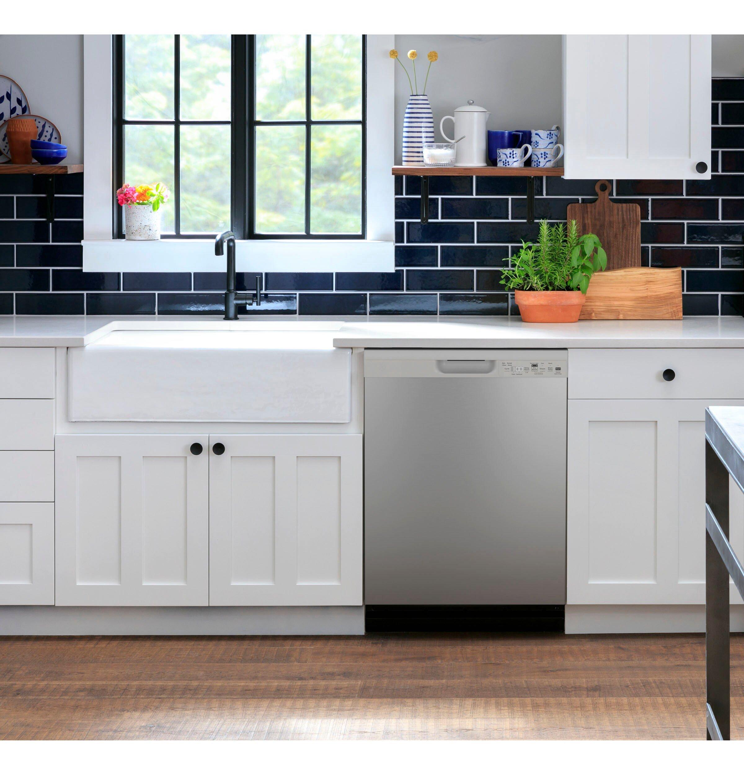GE&reg; Stainless Steel 24 x 23-3/4 in. 16 Settings Dishwasher 