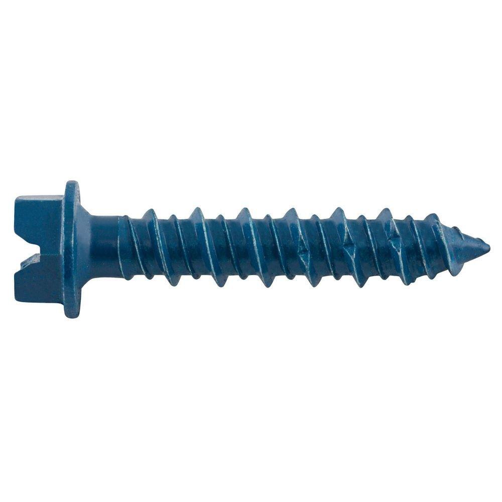1/4 x 4-3/4 in. Blue Hex Head ULTRACON Concrete Anchor Screws (Box of 100) 