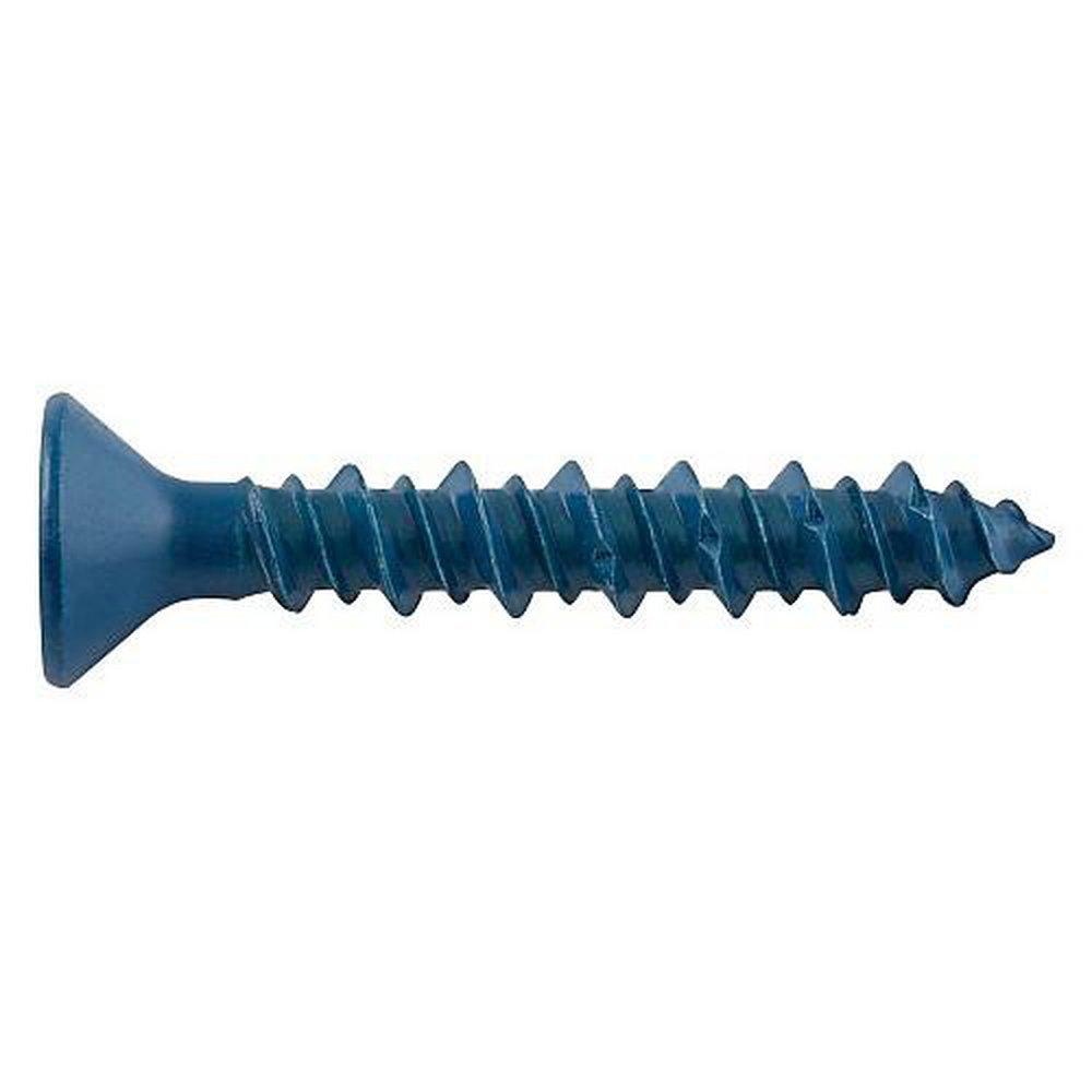 3/16 x 2-1/4 in. Blue Flat Phillips Head ULTRACON Concrete Anchor Screws (Box of 100) 