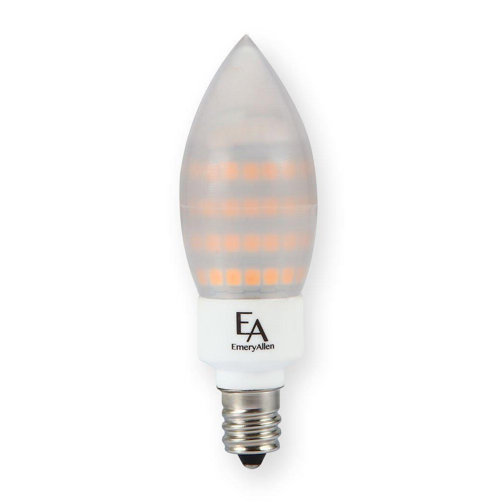 Emeryallen Frosted White Dimmable LED Bulb Candelabra E-12 