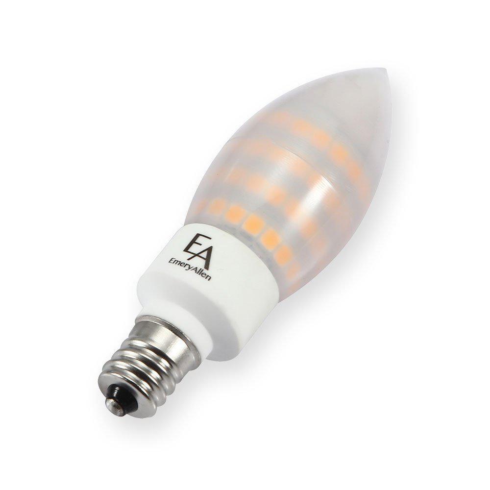 Emeryallen Frosted White Dimmable LED Bulb Candelabra E-12 