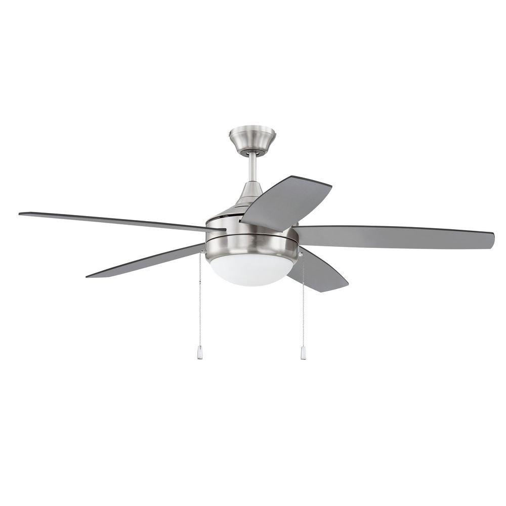 Craftmade Brushed Polished Nickel 52 in. 5-Blade Indoor Ceiling Fan 