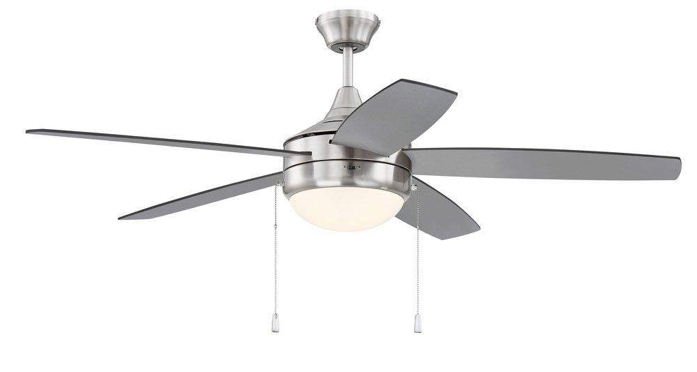 Craftmade Brushed Polished Nickel 52 in. 5-Blade Indoor Ceiling Fan 