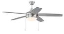 Craftmade Brushed Polished Nickel 52 in. 5-Blade Indoor Ceiling Fan 