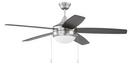 Craftmade Brushed Polished Nickel 52 in. 5-Blade Indoor Ceiling Fan 