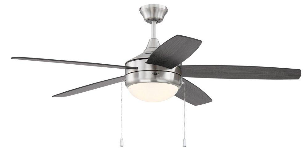 Craftmade Brushed Polished Nickel 52 in. 5-Blade Indoor Ceiling Fan 