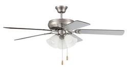 52 in. 5-Blade Indoor Ceiling Fan in Brushed Nickel and Walnut