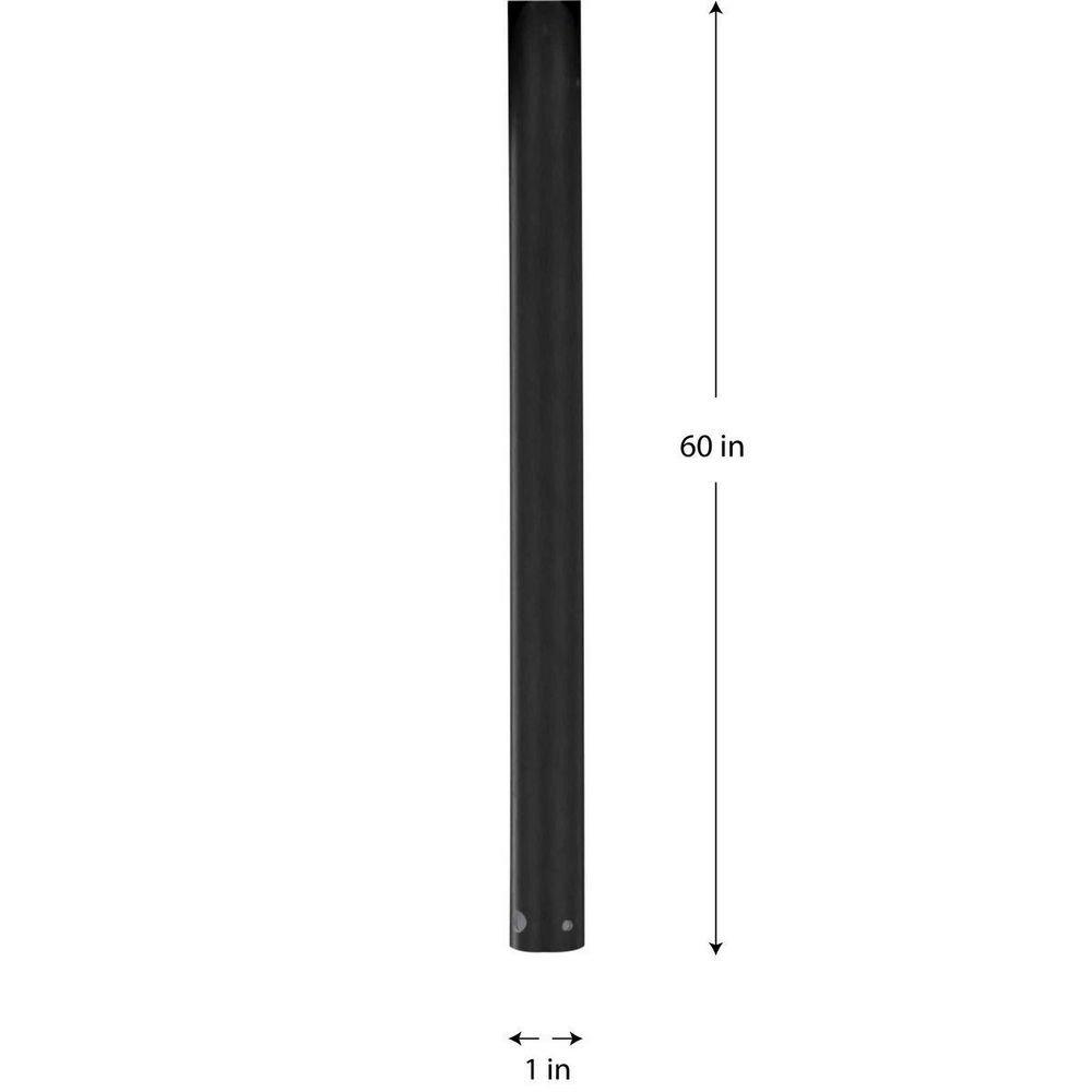 60in. Ceiling Fan Downrod in Black 