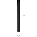 60in. Ceiling Fan Downrod in Black 