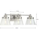 Progress Lighting Brushed Nickel 60W 3-Light Medium E-26 Vanity Fixture 