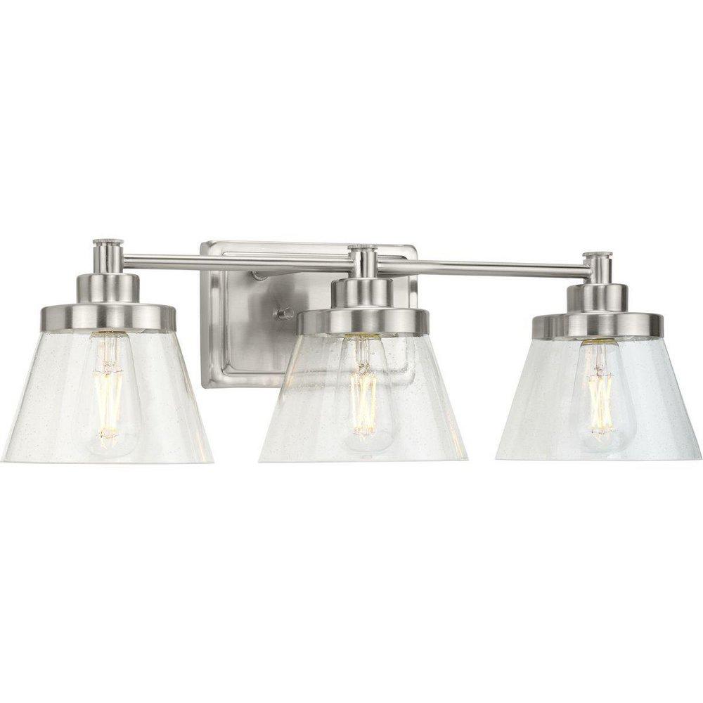 Progress Lighting Brushed Nickel 60W 3-Light Medium E-26 Vanity Fixture 