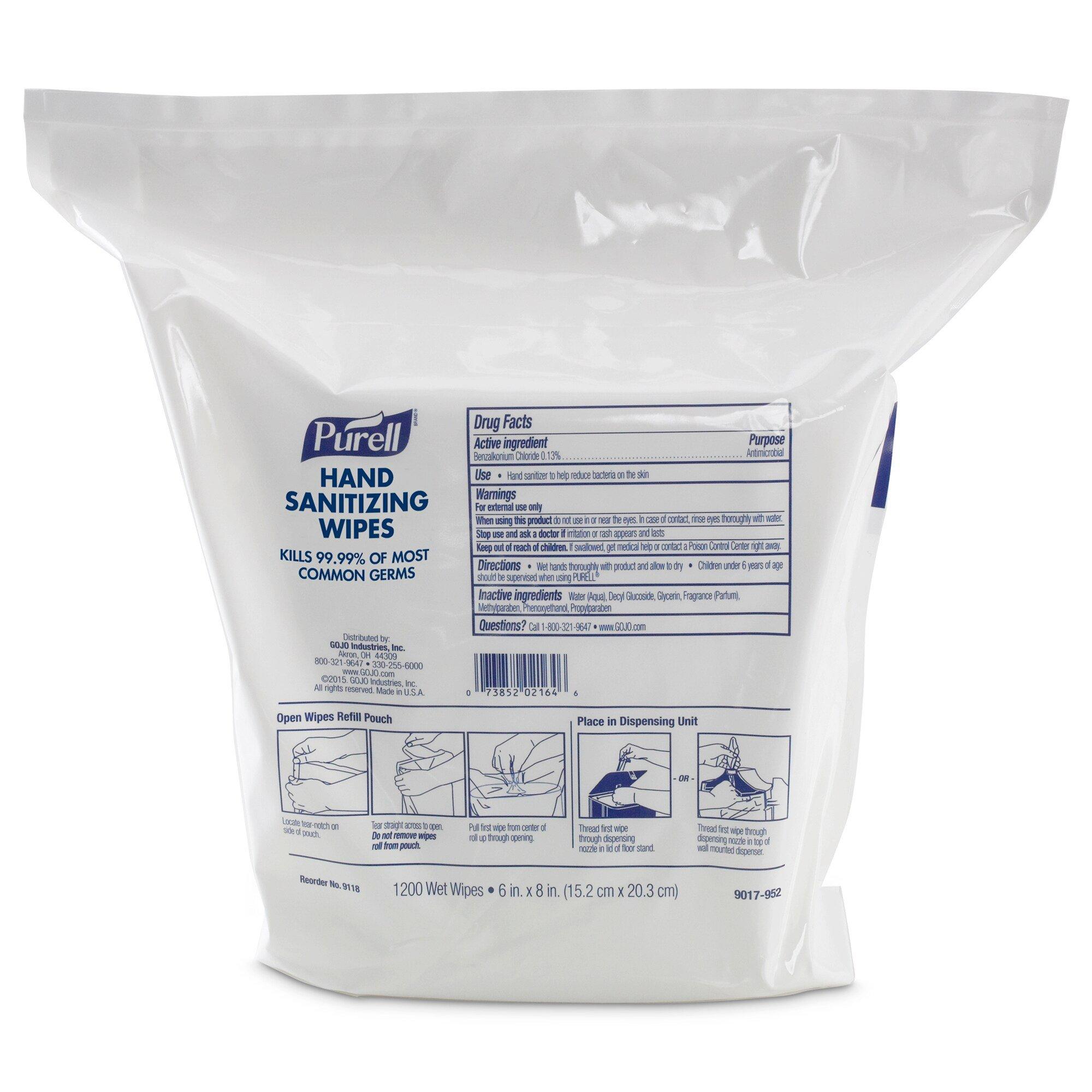 PURELL&reg; White Hand Sanitizer Wipes (Count of 1200) 