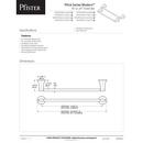 Pfister Matte Black MODERN 24 TOWEL BAR PFIRST MODERN 