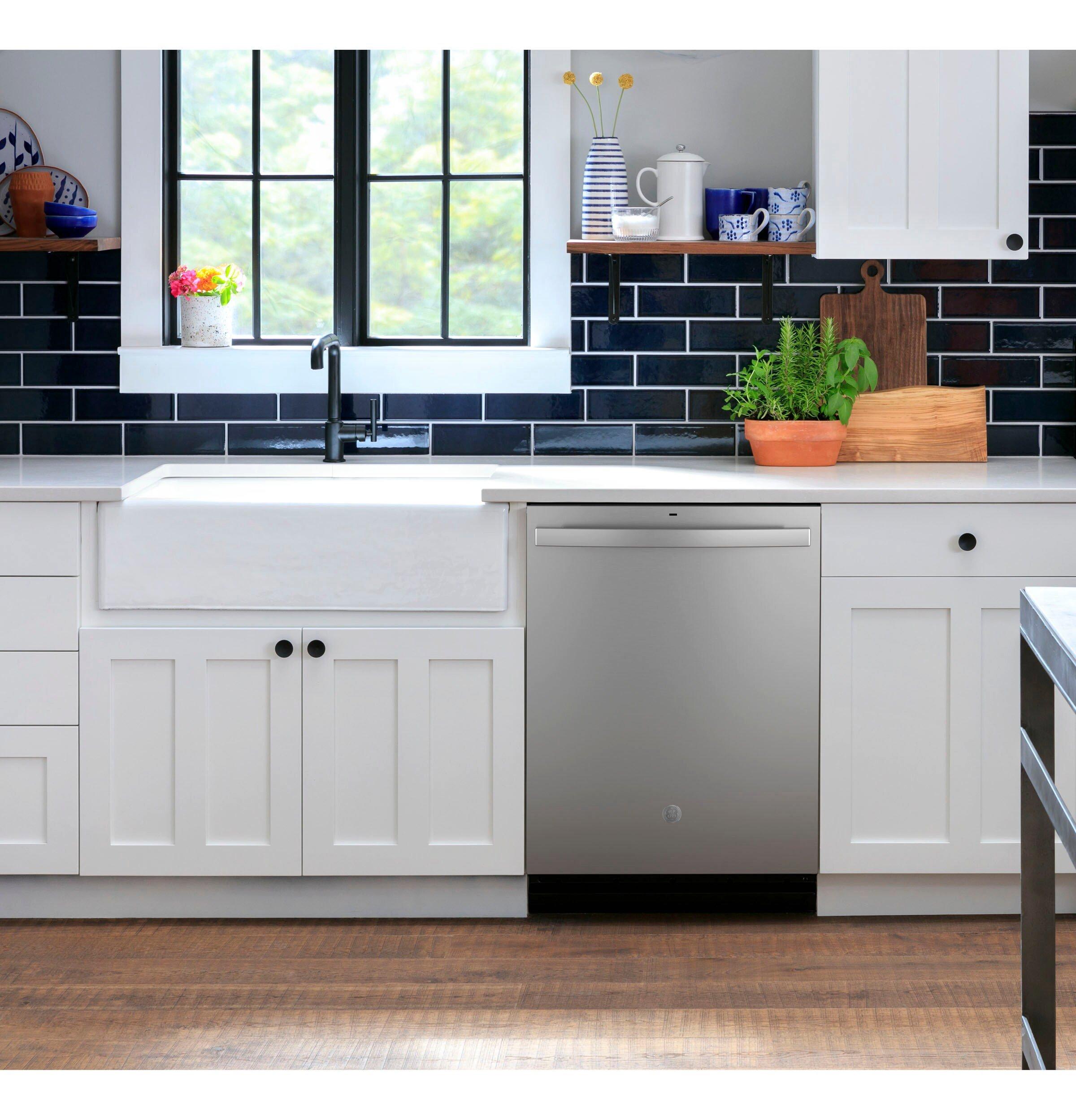 GE&reg; Fingerprint Resistant Stainless Steel 24 x 23-3/4 in. Dishwasher 