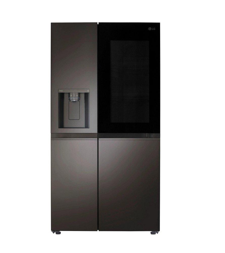 LG Electronics Black Stainless Steel 35-7/8 in. 27 cu. ft. Side-By-Side Refrigerator 
