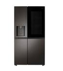 LG Electronics Black Stainless Steel 35-7/8 in. 27 cu. ft. Side-By-Side Refrigerator 