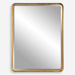 30 x 3 in. Mirror Rectangular in Gold Tones