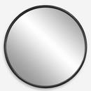 44 x 2 x 44 in. Flat Edge Round Framed Mirror in Aged Black