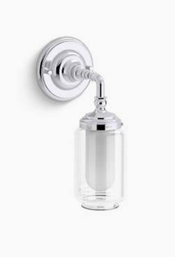 60W 1-Light 13-3/16 in. Wall Sconce in Polished Chrome