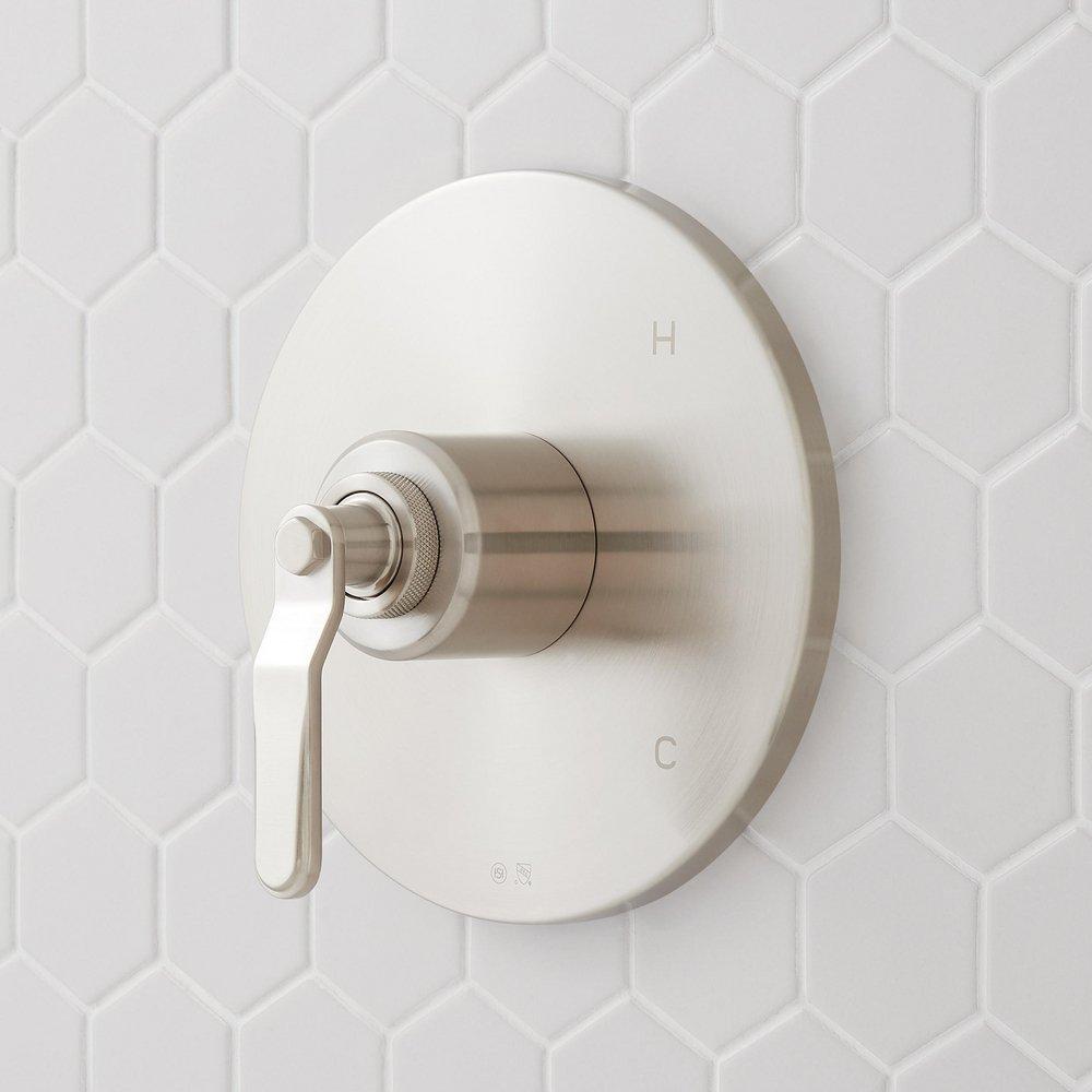 Signature Hardware Brushed Nickel Two Handle Single Function Shower System 