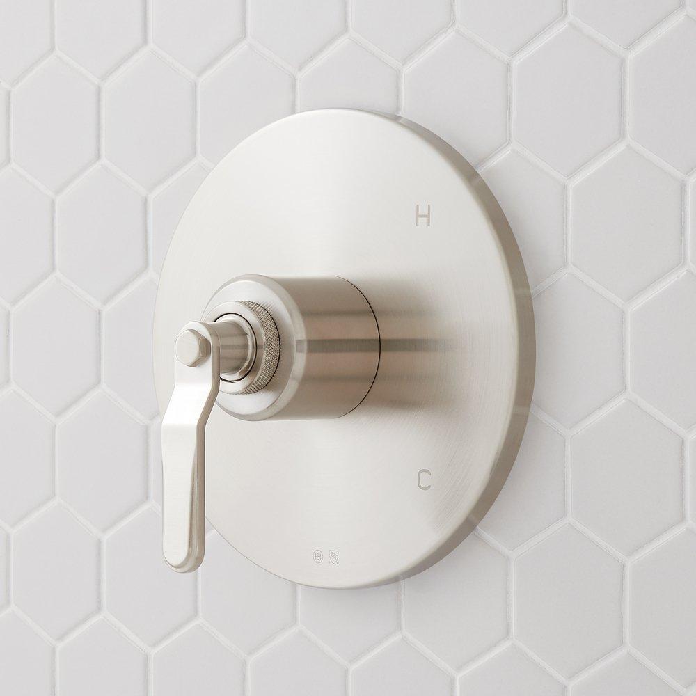 Signature Hardware Brushed Nickel Two Handle Single Function Shower System 