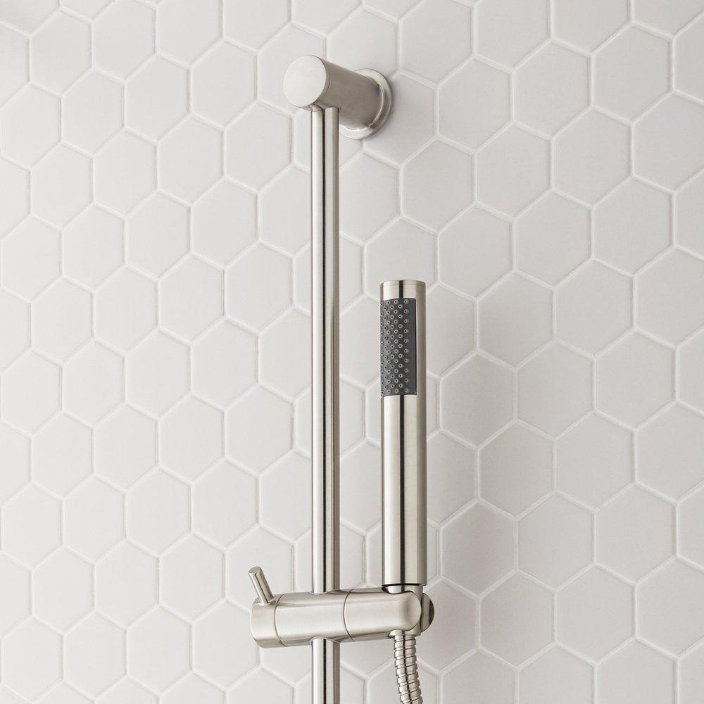 Signature Hardware Brushed Nickel Two Handle Single Function Shower System 