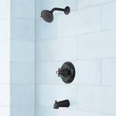 Single Handle Multi Function Bathtub & Shower Faucet in Matte Black