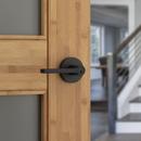 Smartkey Door Lever with Round Rosette in Matte Black 