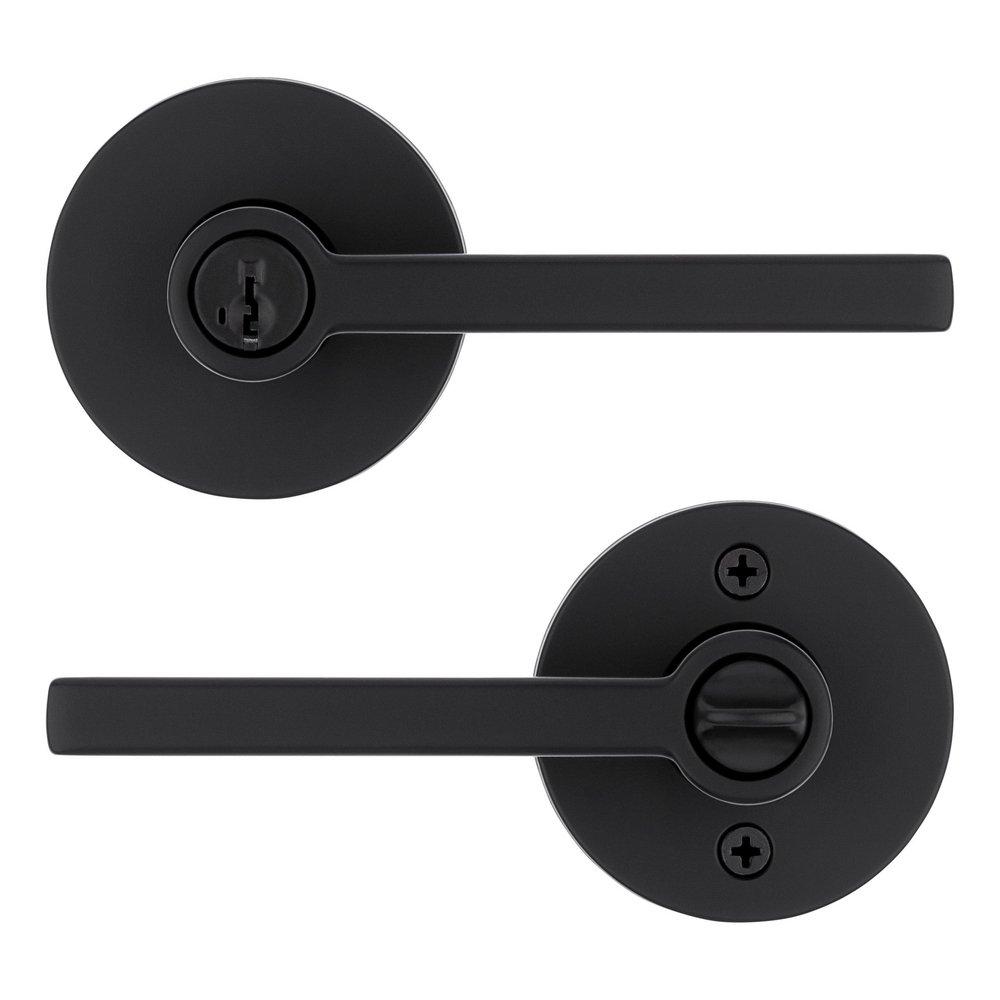 HALIFAX ROUND KEYED ENTRY LEVER WITH SMARTKEY SECURITY MATTE BLACK 