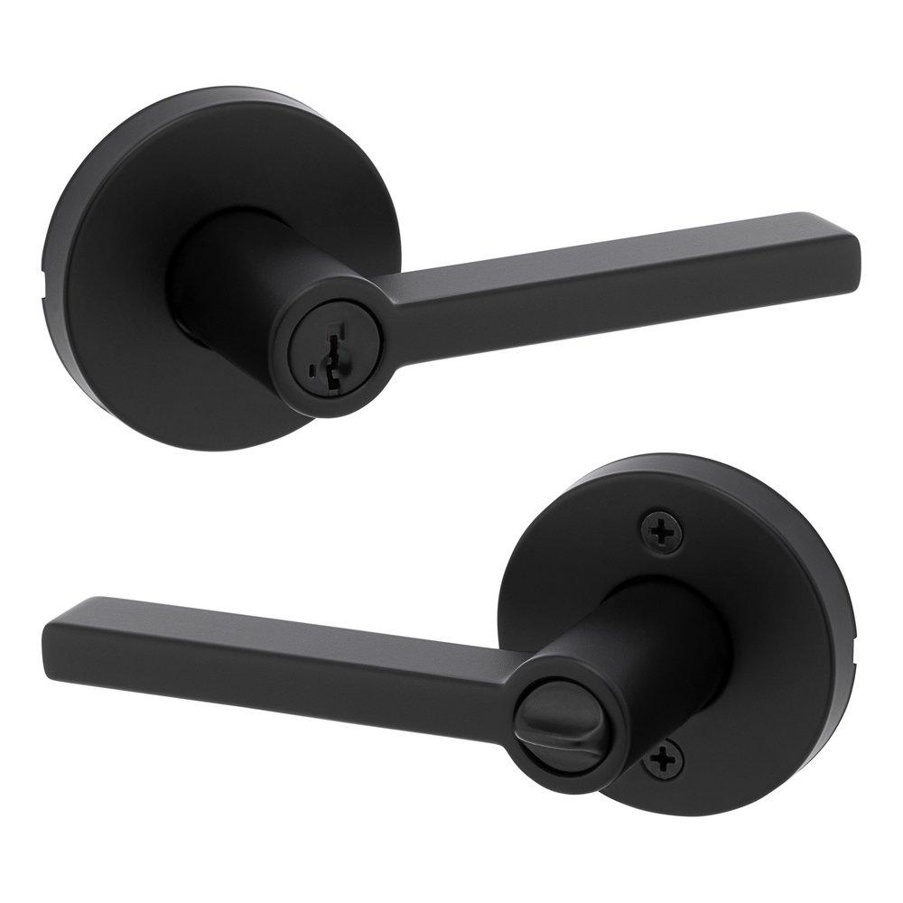 HALIFAX ROUND KEYED ENTRY LEVER WITH SMARTKEY SECURITY MATTE BLACK 