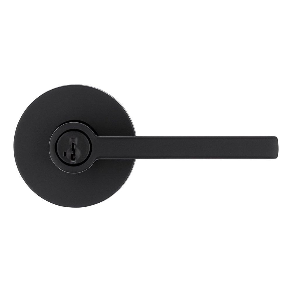 HALIFAX ROUND KEYED ENTRY LEVER WITH SMARTKEY SECURITY MATTE BLACK 