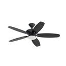 52 in. 5-Blade Indoor or Outdoor Ceiling Fan in Satin Black