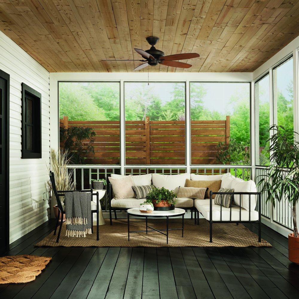 Kichler Lighting Satin Natural Bronze 52 in. 5-Blade Indoor or Outdoor Ceiling Fan 