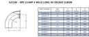 Steel & O&rsquo;Brien 1-1/2 316 BPE CLMP X WLD 90 ELL *X 