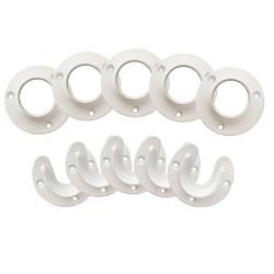 1-3/8 in. Closet Pole Socket in White (5 Pack)