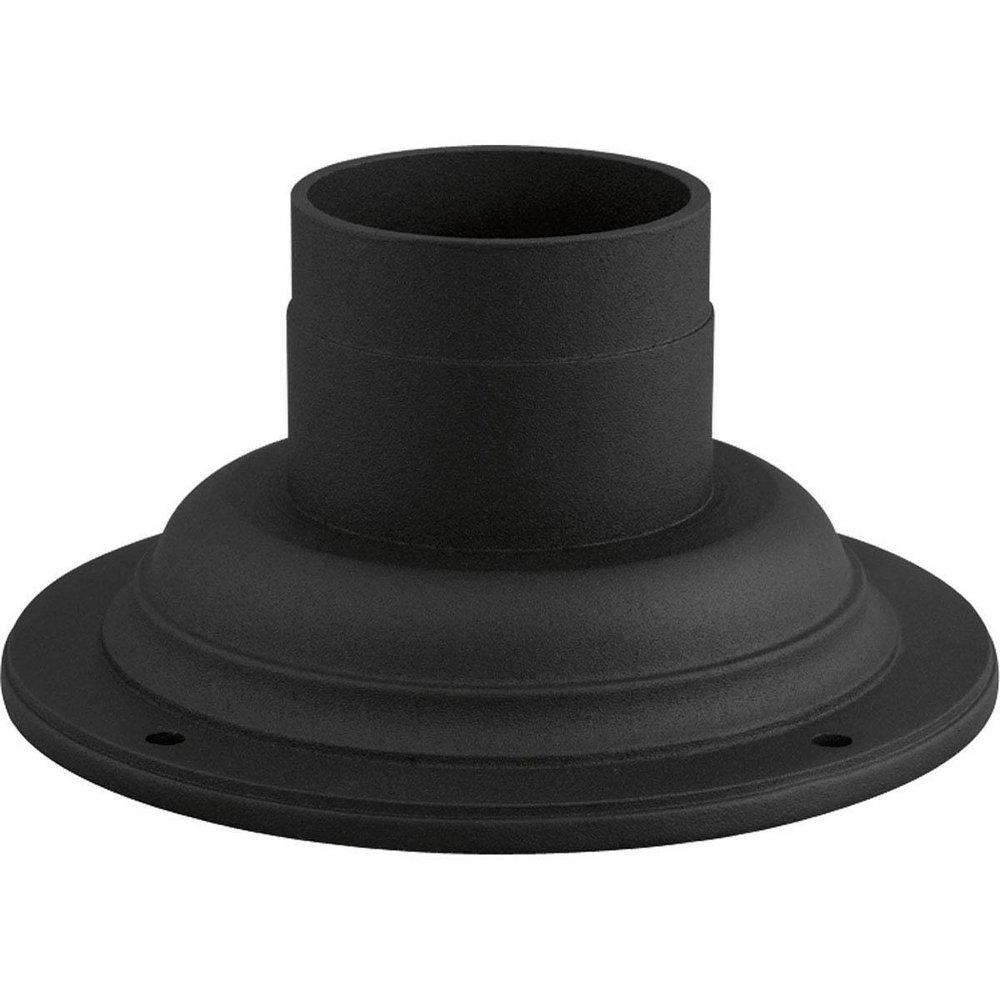 Progress Lighting Black Pedestal Mount Adapter 