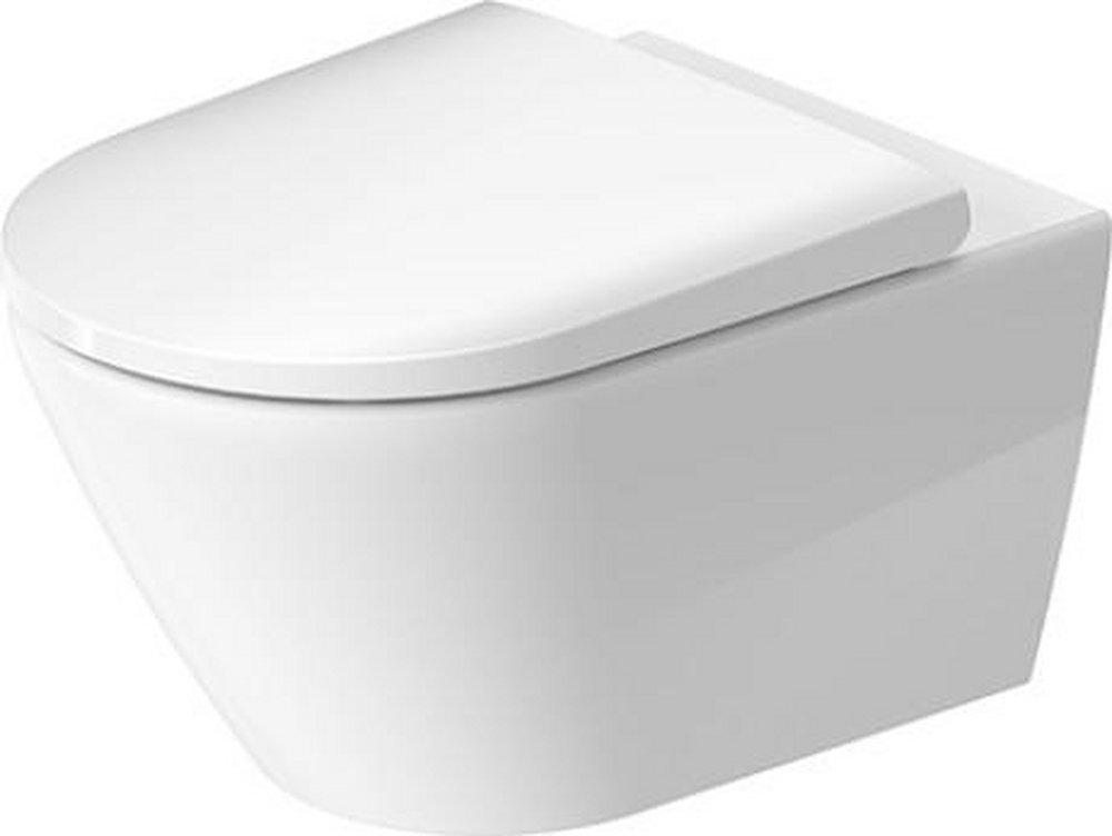 Duravit White 0.8 gpf/1.28 gpf Round Wall Mount One Piece Toilet 