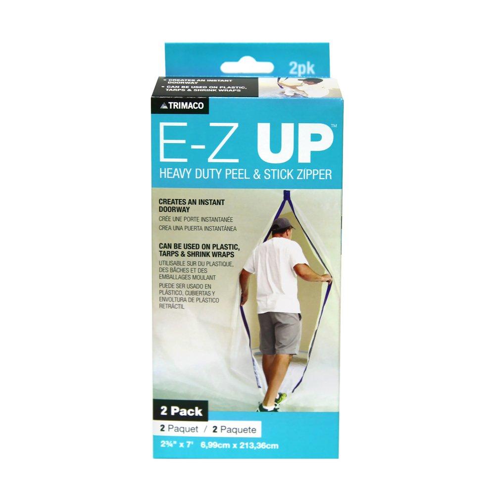 2-3/4 in. x 7 ft. E-Z Up&reg; Peel and Stick Plastic Sheeting Zipper Kit ( Pack of 2) 