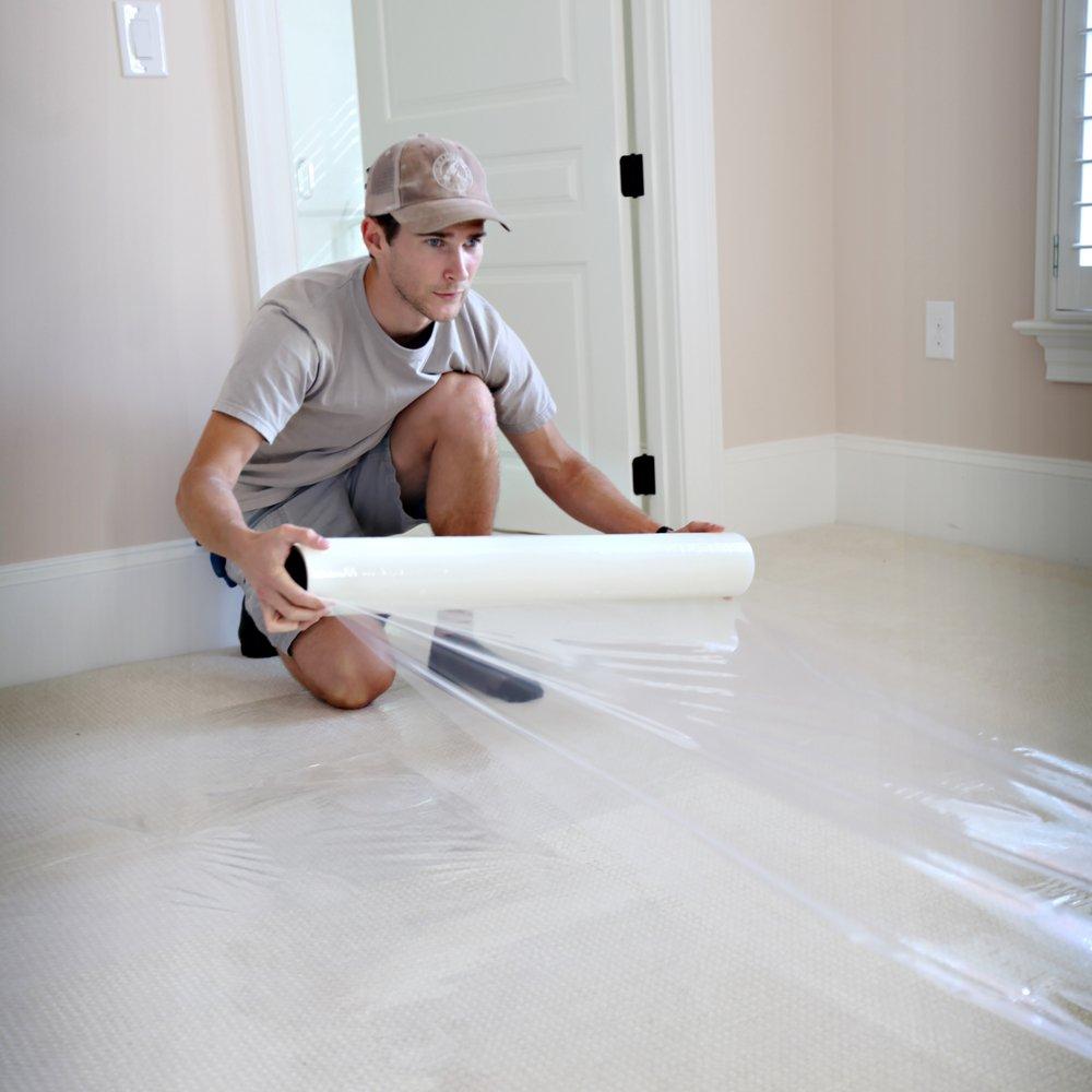 36 in. x 200 ft. 3 Mil Easy Mask&reg; Protective Carpet Film in Clear 