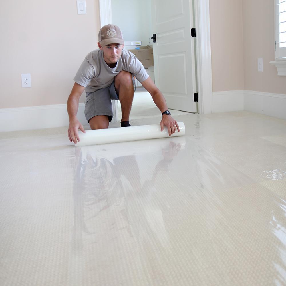 36 in. x 200 ft. 3 Mil Easy Mask&reg; Protective Carpet Film in Clear 
