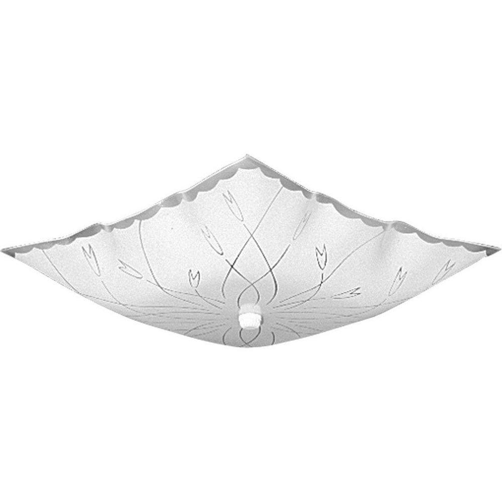 Progress Lighting White 12 in. 60W 2-Light Medium E-26 Incandescent Semi-Flush Mount Ceiling Light 