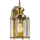 14-1/4 x 7 in. 100W 1-Light Outdoor Wall Lantern in Polished Brass