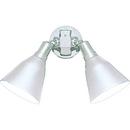 Progress Lighting White 150 W 2 Light Halogen Flood Light 