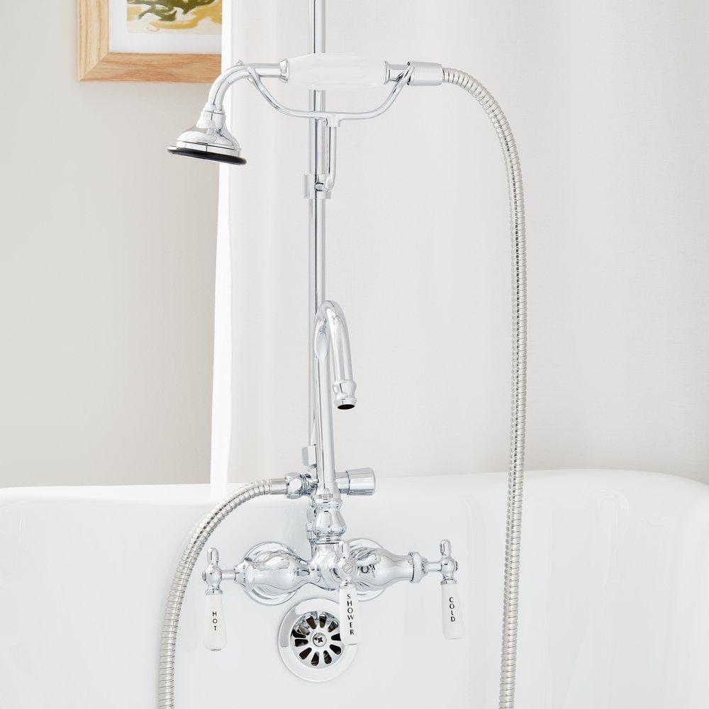 Signature Hardware Rustic Brown Three Handle Single Function Hand Shower Conversion Kit 