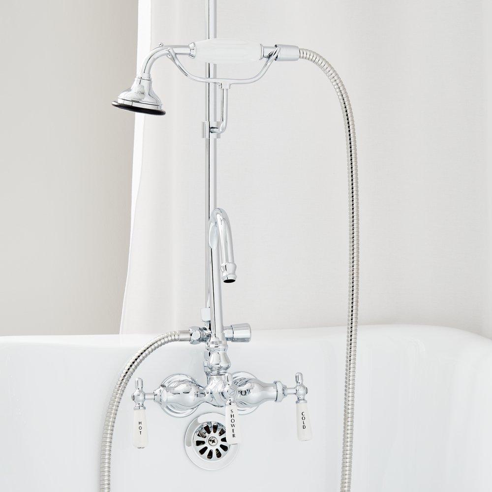 Signature Hardware Rustic Brown Three Handle Single Function Hand Shower Conversion Kit 