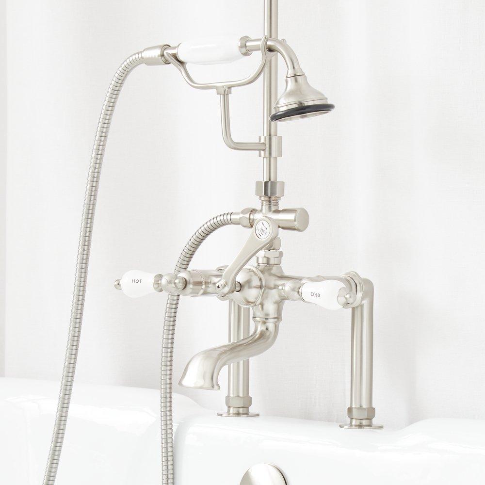 Signature Hardware Chrome Three Handle Single Function Shower System 