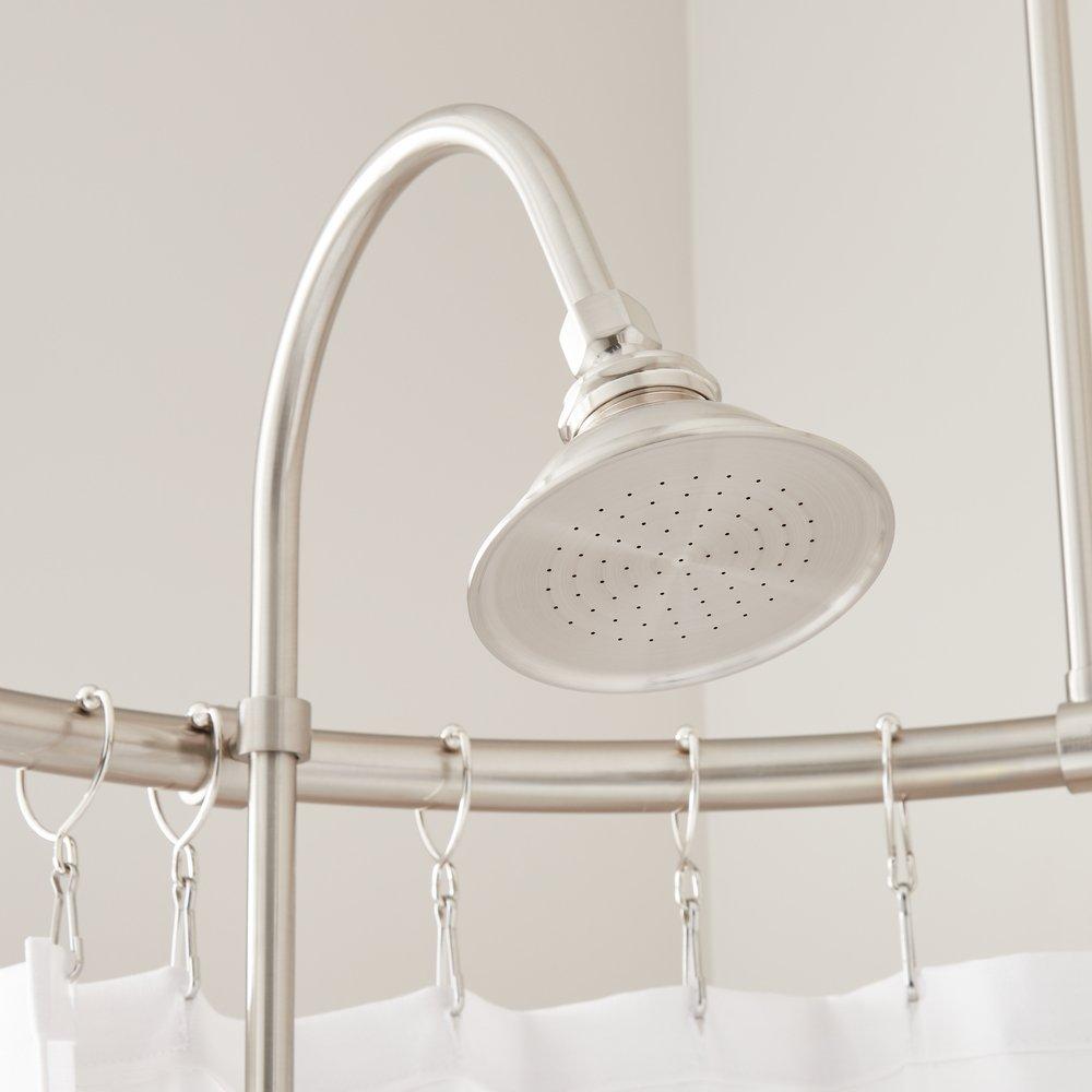 Signature Hardware Brushed Nickel Three Handle Single Function Shower System 