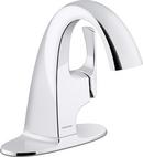 Single Handle Monoblock Bathroom Sink Faucet in Polished Chrome