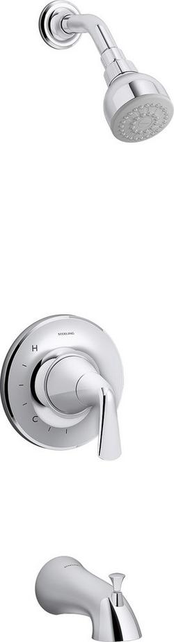 One Handle Single Function Bathtub & Shower Faucet in Polished Chrome (Trim Only)